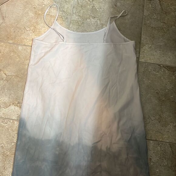 Large Cashew + Blue Ombre Dip Dyed Slip Dress - Picture 2 of 5